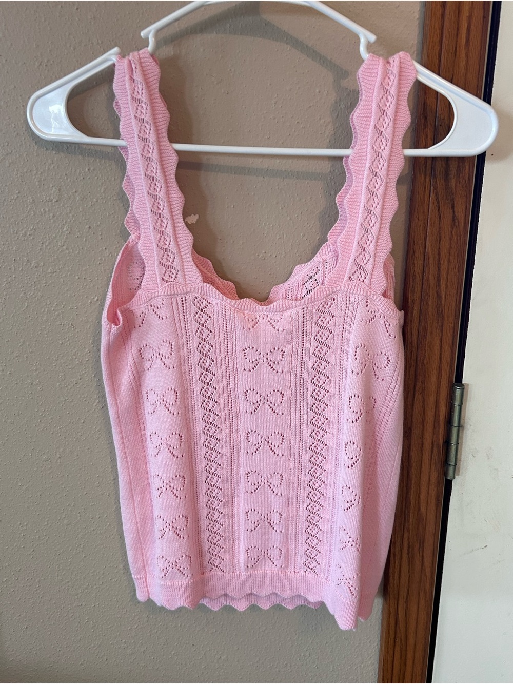 🆕💖Rareraw Pink Bow Pointelle Tank - Picture 8 of 9